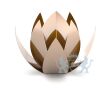 Moderne RVS urn 'lotus' - Koperkleurig foto 1