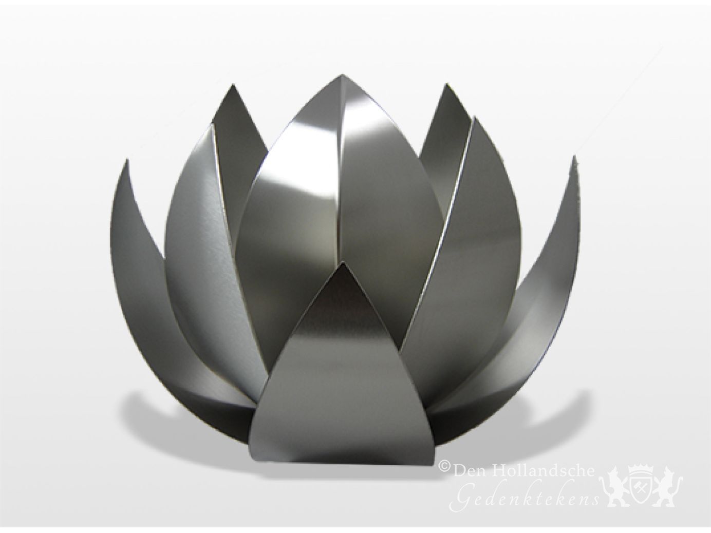 baard binnenkort Miljard Moderne RVS urn 'lotus' | Den Hollandsche Gedenktekens