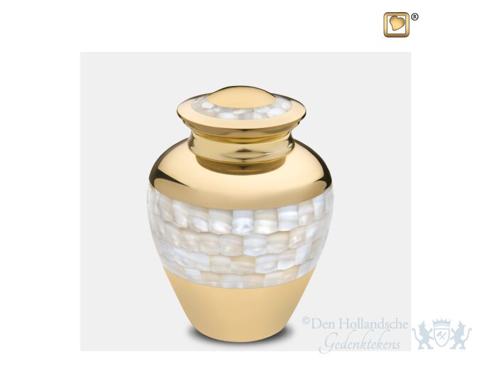 Mother of Pearl Medium Urn Pol Gold foto 1