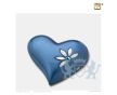 Nirvana Azure Heart Keepsake Urn Blue and Bru Pewter w/Swarov foto 1