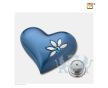 Nirvana Azure Heart Keepsake Urn Blue and Bru Pewter w/Swarov foto 1