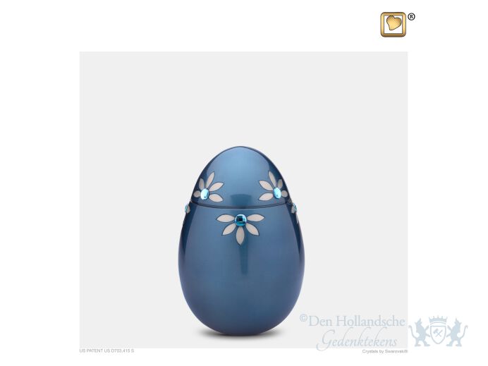 Nirvana Azure Keepsake Urn Blue and Bru Pewter w/Swarovski&reg;  foto 1