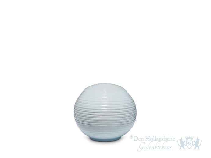 Porseleinen mini urn bol lichtblauw foto 1