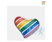 Pride Rainbow Heart Keepsake Urn Pol Silver foto 1