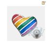 Pride Rainbow Heart Keepsake Urn Pol Silver foto 1
