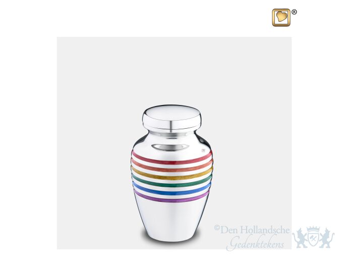 Pride Rainbow Keepsake Urn Pol Silver foto 1