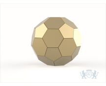RVS urn 'voetbal' goudkleurig foto 1