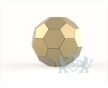 RVS urn 'voetbal' goudkleurig foto 1
