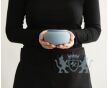 SERES mini – handgemaakte eco urne in grijsblauw engobe foto 1