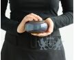 SERES mini – handgemaakte urne in groen & blauw keramiek foto 1