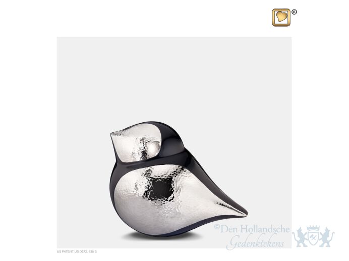 SoulBird Keepsake Urn Midnight and Hmd Silver foto 1