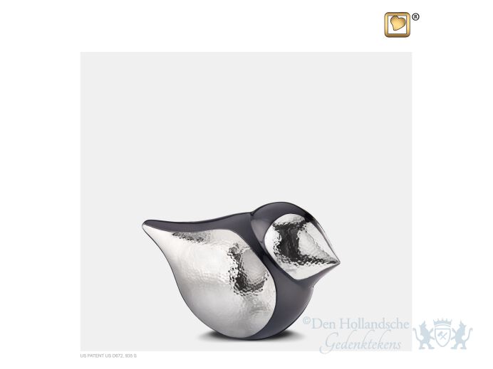 SoulBird Keepsake Urn Midnight and Hmd Silver foto 1