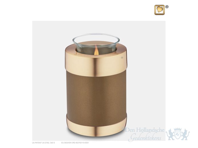 Tealight Urn Bronze and Bru Gold foto 1