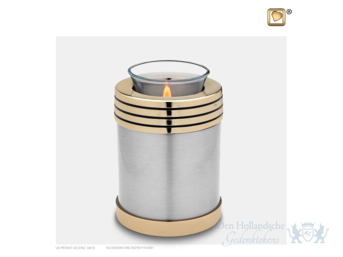Tealight Urn Bru Pewter foto 1