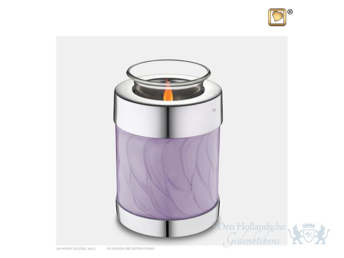Tealight Urn Pearl Lavender and Pol Silver foto 1