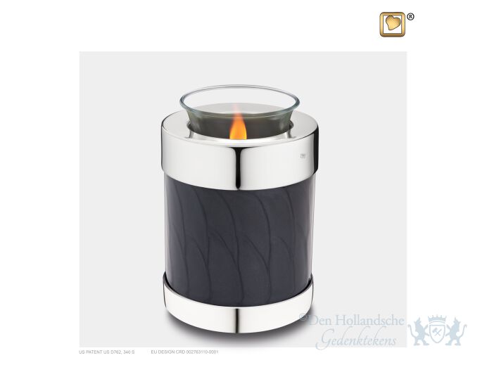 Tealight Urn Pearl Midnight and Pol Silver foto 1
