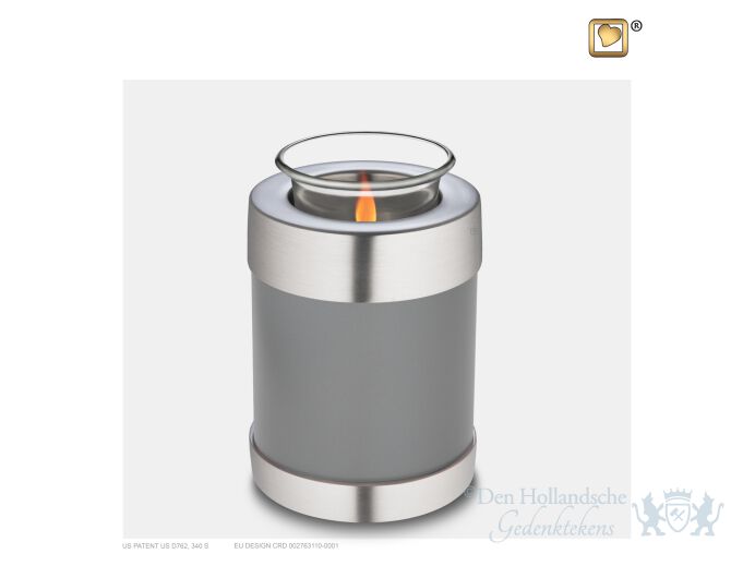 Tealight Urn Slate and Bru Pewter foto 1