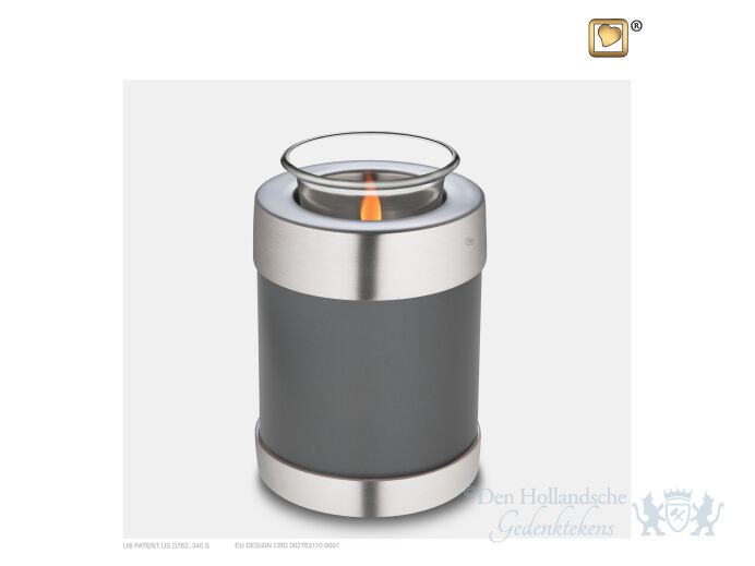 Tealight Urn Slate and Bru Pewter foto 1