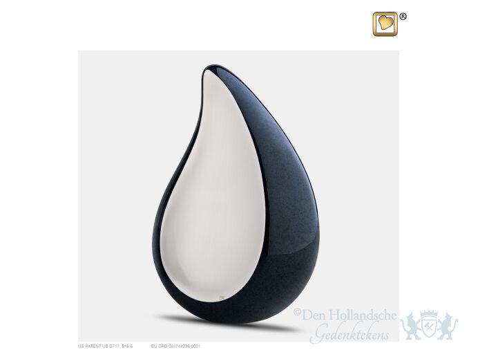 TearDrop Medium Urn Midnight and Bru Pewter foto 1