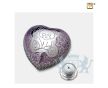 TeddyBear Heart Keepsake Urn Pink and Pol Silver foto 1