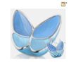 Wings of Hope Keepsake Urn Peal Blue and Pol Silver foto 1