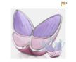 Wings of Hope Keepsake Urn Pearl Lavender and Pol Silver foto 1