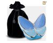 Wings of Hope Medium Urn Peal Blue and Pol Silver foto 1