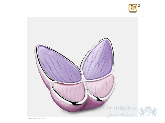 Wings of Hope Medium Urn Pearl Lavender and Pol Silver foto 1