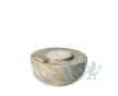 Witte keramische urn met kaarshouder foto 1