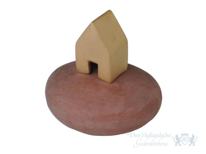 Zielenhuisje mini urn 0,04L - Bruin met goud foto 1