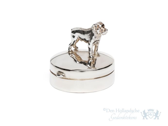Zilveren mini urn &#039;grote hond&#039; foto 1