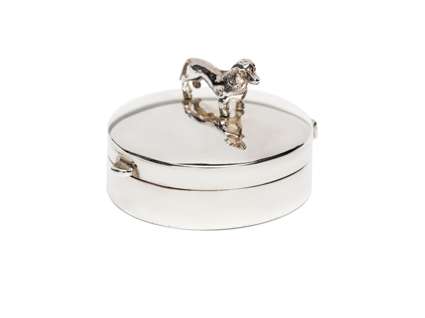 Oorlogszuchtig stortbui Bungalow Zilveren mini urn 'hond' | Den Hollandsche Gedenktekens