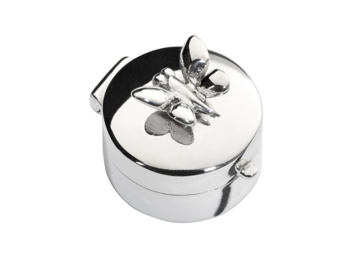 Zilveren mini urn met &#039;vlinder&#039;  foto 1
