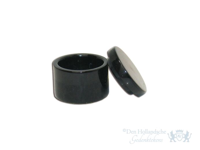 Zwart marmeren mini urn foto 1