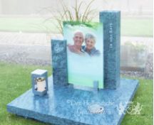 Modern urnenmonument met fotoprint foto 1