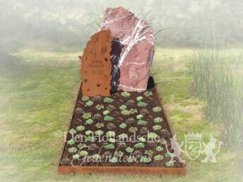 Natuurlijk rots grafmonument 