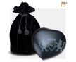 No Paws Large Heart Pet Urn Midnight foto 1