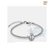 Peace Mother of Pearl Ashes Bead Pol Silver foto 1