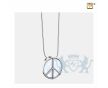 Peace Mother of Pearl Ashes Pendant Pol Silver foto 1