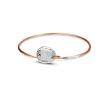 Rose gouden armband met in zilver gegoten vingerafdruk foto 1