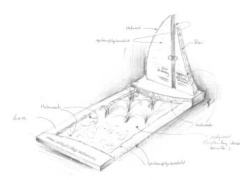 Schets kunstenaars grafmonument