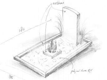 Schetsontwerp klassiek grafmonument