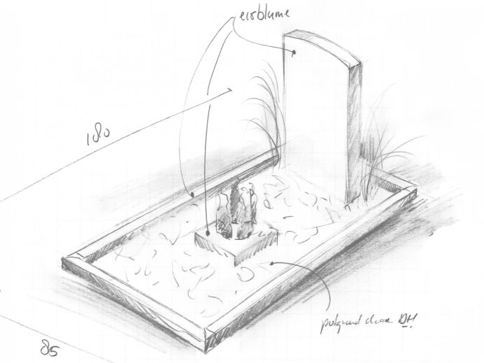 Schetsontwerp klassiek grafmonument foto 1