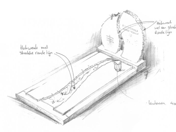Schetsontwerp natuurlijke grafsteen foto 1