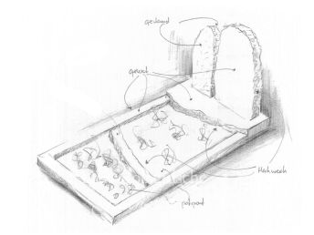 Schetsontwerp natuurlijke grafsteen