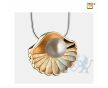 SeaShell Pearl Ashes Pendant Pol and Bru Gold Vermeil foto 1