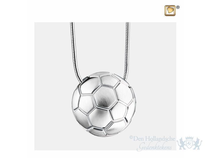 SoccerBall Ashes Pendant Pol and Bru Silver foto 1