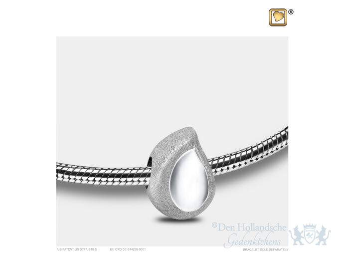 TearDrop  Ashes Bead Pol and Bru Silver foto 1
