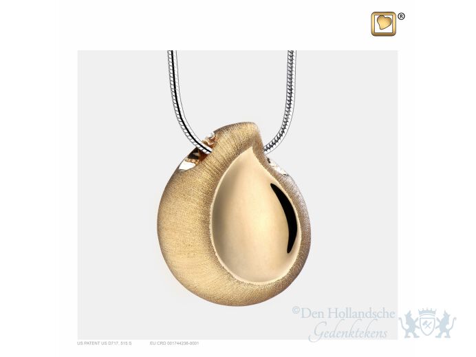 TearDrop Ashes Pendant Pol and Bru Gold Vermeil foto 1