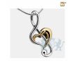 TrebleClef Ashes Pendant Pol Silver and Gold Vermeil foto 1